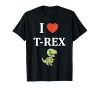 Simpatico piccolo tirannosaurus dinosauro i love t-rex Maglietta