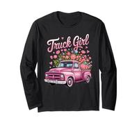 Simpatico Pick-up per Ragazze e Donne Che Amano i Camion e i Fiori Maglia a Manica