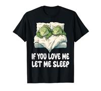 Simpatico pigiama con iguana "If You Love Me Let Me Sleep", camicia da notte Maglietta