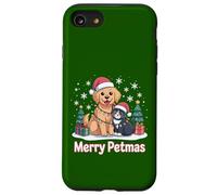 Simpatico pigiama natalizio per gli amanti dei cani e dei gatti Custodia per iPhone SE (2020) / 7/8