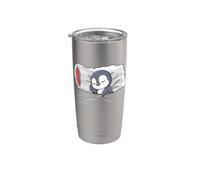 Simpatico pinguino addormentato per bambini con pinguino antartico Bicchiere termico in acciaio inox doppia parete