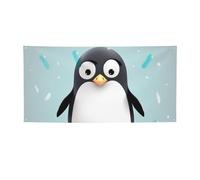 Simpatico pinguino banner segno per esterni interni compleanno sfondo poster decorazioni per feste forniture sfondo foto con occhielli bandiera da parete personalizzata