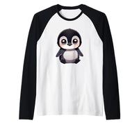 Simpatico Pinguino Cartone Animato Adorabile Design Animale Maglia con Maniche Raglan