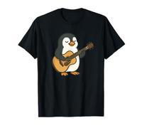 Simpatico pinguino che suona la chitarra acustica Maglietta