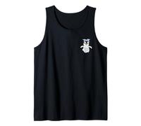 Simpatico Pinguino con Bandana Floreale Blu Pinguini Amanti Ragazze Canotta