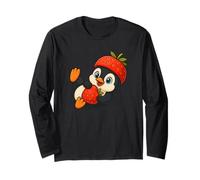 Simpatico pinguino con fragola Maglia a Manica
