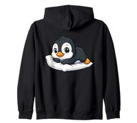 Simpatico pinguino del fumetto rilassante rilassante accogliente Felpa con Cappuccio