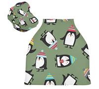 Simpatico Pinguino Delle Nevi Auto per Bambini Passeggino Tettoia Copri Seggiolino Copertura Infermieristica per L'Allattamento Al Seno All-In-1 Morbido Traspirante Elastica Tettuccio