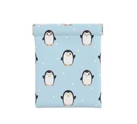 Simpatico pinguino e neve stampati, Spremere il portafoglio superiore da donna Borsa portaoggetti Piccola portamonete Portamonete