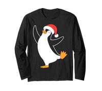Simpatico Pinguino imperatore Che Balla, Cappello di Babbo Natale Pinguino Maglia a Manica