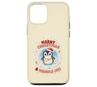 Simpatico pinguino natalizio Kawaii Merry Christmas e Waddle On Custodia per iPhone 12/12 Pro