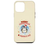Simpatico pinguino natalizio Kawaii Merry Christmas e Waddle On Custodia per iPhone 12 Pro Max