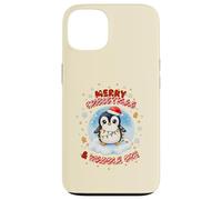 Simpatico pinguino natalizio Kawaii Merry Christmas e Waddle On Custodia per iPhone 13