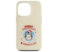 Simpatico pinguino natalizio Kawaii Merry Christmas e Waddle On Custodia per iPhone 13 Pro