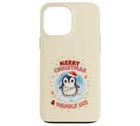 Simpatico pinguino natalizio Kawaii Merry Christmas e Waddle On Custodia per iPhone 13 Pro Max