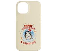 Simpatico pinguino natalizio Kawaii Merry Christmas e Waddle On Custodia per iPhone 14