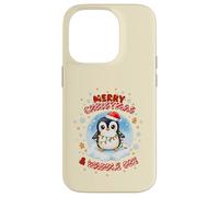 Simpatico pinguino natalizio Kawaii Merry Christmas e Waddle On Custodia per iPhone 14 Pro