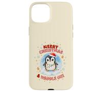 Simpatico pinguino natalizio Kawaii Merry Christmas e Waddle On Custodia per iPhone 15 Plus