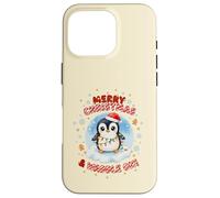 Simpatico pinguino natalizio Kawaii Merry Christmas e Waddle On Custodia per iPhone 16 Pro