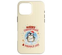 Simpatico pinguino natalizio Kawaii Merry Christmas e Waddle On Custodia per iPhone 16 Pro Max