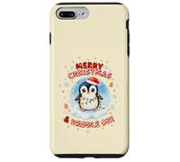 Simpatico pinguino natalizio Kawaii Merry Christmas e Waddle On Custodia per iPhone 7 Plus/8 Plus
