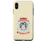 Simpatico pinguino natalizio Kawaii Merry Christmas e Waddle On Custodia per iPhone XS Max
