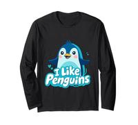 Simpatico pinguino per bambini "I Like Penguins" amanti dei pinguini Maglia a Manica
