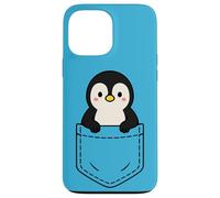 Simpatico pinguino Pocket Pal divertente animale invernale a forma di pinguino Custodia per iPhone 13 Pro Max