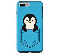 Simpatico pinguino Pocket Pal divertente animale invernale a forma di pinguino Custodia per iPhone 7 Plus/8 Plus