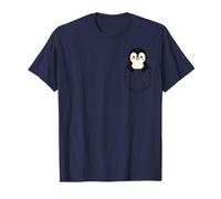 Simpatico pinguino Pocket Pal divertente animale invernale a forma di pinguino Maglietta