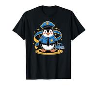 Simpatico pinguino poliziotto, auto della squadra divertente e design con stelle Maglietta