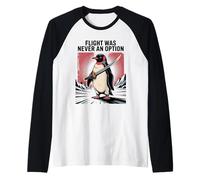 Simpatico Pinguino Sarcastico con Il Volo della Spada Non è mai Stata un'opzione Maglia con Maniche Raglan