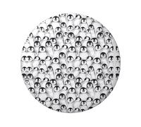Simpatico pinguino schizzo stampa 6 cm rotondo in latta distintivo stampato singolo lato perfetto per stile personale decorazione e regalo, Misura unica, Metallo
