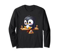 Simpatico Pinguino su Altalena Parco Giochi Divertimento Maglia a Manica