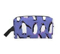 Simpatico pinguino viola, Borsa per il trucco Borsa per cosmetici Borsa da viaggio portatile da viaggio Borsa per trucco Organizer