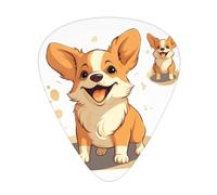 Simpatico plettro per chitarra con stampa di cucciolo di Corgi in stile cartone animato, sottile, medio, pesante, per chitarra acustica, chitarra elettrica, basso, regalo di Natale, 12 pezzi