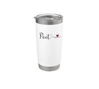 Simpatico poeta scritto a mano tipografia Design con un cuore Bicchiere termico in acciaio inox doppia parete