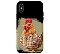 Simpatico pollo in adorabile pigiama per bambini e bambine Custodia per iPhone X/XS