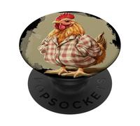 Simpatico pollo in adorabile pigiama per bambini e bambine PopSockets PopGrip Adesivo