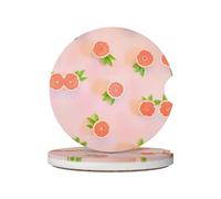 simpatico pompelmo stampato sottobicchiere in ceramica set 2 pezzi set di sottobicchieri per auto adatto per accessori interni auto