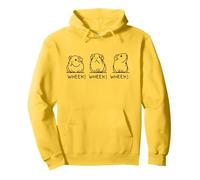 Simpatico porcellino d'India Wheek Suona Divertente Line Art Felpa con Cappuccio
