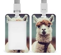 Simpatico porta badge in alpaca con cordino, cordino staccabile, custodia protettiva verticale per carta d'identità, porta badge multiuso per ufficio, insegnante, infermiera