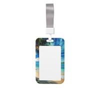 Simpatico porta badge - Palma tropicale Hawaii Beach stampa elegante porta badge verticale