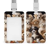 Simpatico porta badge per cani, con cordino staccabile, design impermeabile, per ufficio, posto di lavoro