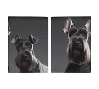 Simpatico porta passaporto da viaggio a forma di cane Schnauzer, con scomparti per carte di credito e carta d'imbarco, porta passaporti, carte di credito