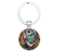 Simpatico portachiavi a forma di gufo, ciondolo decorativo per borsa, ciondolo decorativo per zaino, accessori per chiavi auto per bambini e adulti, ciondolo ornamento per zaino portatile, multicolore