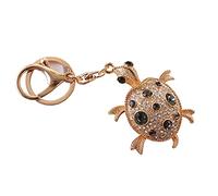 Simpatico portachiavi a forma di tartaruga con strass, ciondolo scintillante a forma di animale, adatto per uomini, donne e bambini, Nero , 2