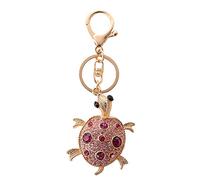 Simpatico portachiavi a forma di tartaruga con strass, ciondolo scintillante a forma di animale, adatto per uomini, donne e bambini, gules, 2