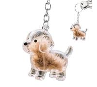 Simpatico portachiavi per animali domestici | Divertente bottiglia di conservazione dei capelli degli animali domestici,Ciondolo trasparente per capelli di animali, decorazione della casa specchio
