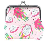 Simpatico portafogli per monete da uomo e da donna, in pelle, con fibbia per bacio, piccolo portamonete per ragazze, grazioso frutto di drago, rosa, taglia unica, Dolce frutto del drago, rosa, Taglia